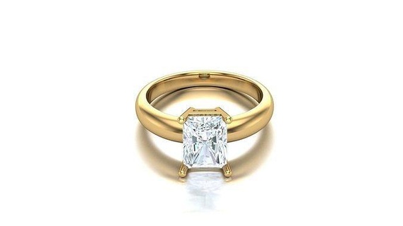 solitario donne squillare versione 2 slt 21 gioielleria Fidanzamento nozze anelli diamante fatto mano diamanti braccialetto gioielli fatti jewelryaddict collane designer jewelrydesign 3d print model - Mito3D