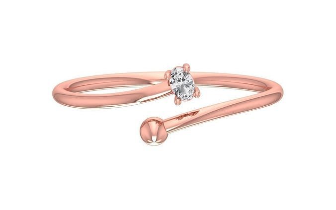 solitario donne torcere gruppo musicale squillare gioielleria platino Fidanzamento nuziale anello stampabile prezioso anelli diamante oro nozze moda 3D print model - Mito3D
