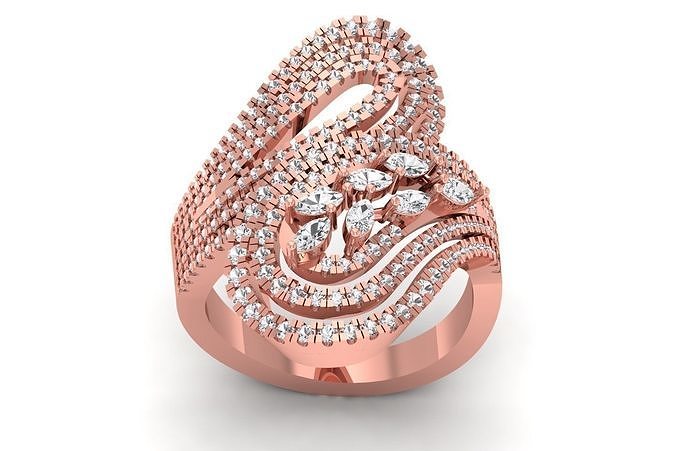 solitario donne nozze Fidanzamento marchesa diamante squillare gioielleria gruppo musicale womenring alone anelli massa collezione stampabile 3D print model - Mito3D