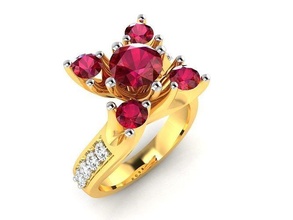 Solitär Frauen Hochzeit Engagement Ring Schmuck druckbar Diamant Mode brillant Schönheit Gold vintag Ringe Silber Juwel Sterling cad 3d print model - Mito3D