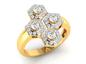 Solitär Frauen Hochzeit Engagement Ring 3dm stl Ringe Damen Diamant Rubin Frau Smaragd Blau Saphir Schmuck Silber Juwel 3d print model - Mito3D