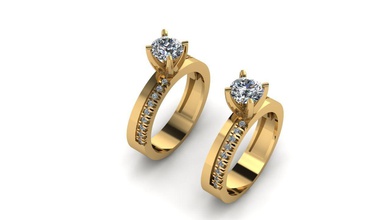 solitaire takı yüzük sterling moda Gümüş mücevher düğün elmas yüzüğü taş nişan parlak 3d print model - Mito3D