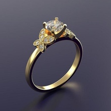 Solitär Engagement Ring 002 Schmuck Gold Ringe Diamant druckbar Silber Juwel Mode Schönheit 3d print model - Mito3D