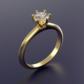 solitário noivado anel Tiffany configuração 003 joalheria argolas ouro diamante imprimível prata jóias jóia Casamento gema cafajeste engagem moda beleza 3d print model - Mito3D