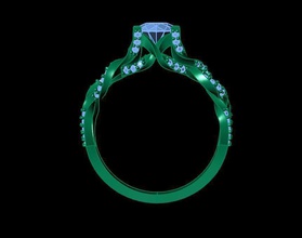 solitaire bague bijoux platine mariage engagement l'amour argent gemme diamant mode or anneaux doigt beauté bijou engagem 3d print model - Mito3D
