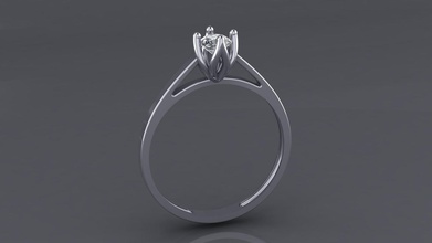 solitare ring jewelry gold silver diamond jewel jewellery wedding engagement gem fashion beauty engagem ruby rhino solitair rings 3d print model - Mito3D