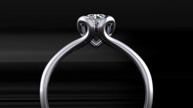 solitaire bague 3 bijoux or platine argent mariage diamant gemme mode imprimable beauté engagement bijou engagem 3d print model - Mito3D