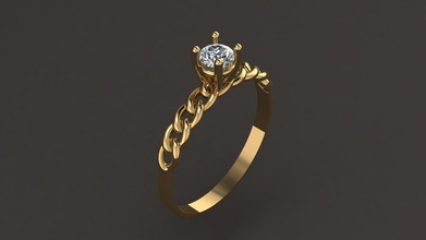 solitär ring schmuck gold hochzeit silber diamant platin juwel weiß mode schönheit ohrring engagement engagem anhänger halskette ringe 3d print model - Mito3D