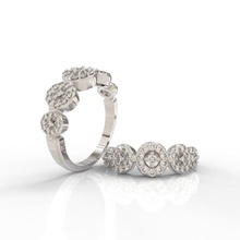 solitary diamond alliance jewelry accessory luxury precious jewel rings 3d print model - Mito3D