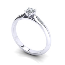 solitário anel noivado jóia diamante multi pedras moda ouro branco feito Itália joalheria argolas brilhante 3d print model - Mito3D
