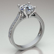 anel solitário mulheres nupcial de diamante presente ouro jóias personalizado prata o engajamento platina casamento branco womenbandring safira esmeralda do ruby ring anéis 3d print model - Mito3D