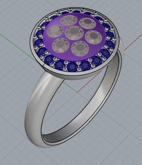 solitaire ancien cg45 conception l'amour Entreprise hacher bijoux argent or diamant mode engagem mariage imprimable bague anneaux 3D print model - Mito3D