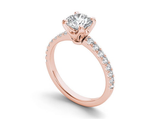 solitario ring0021 anillo joyería joya oro plata imprimible diamante boda compromiso libra esterlina moda platino brillante prototipos belleza colgante pendiente collar anillos 3d print model - Mito3D