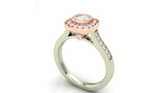 solitario ring003 squillare gioielleria oro stampabile diamante Fidanzamento moda platino sterlina brillante collana nozze bellezza pendente anelli 3d print model - Mito3D