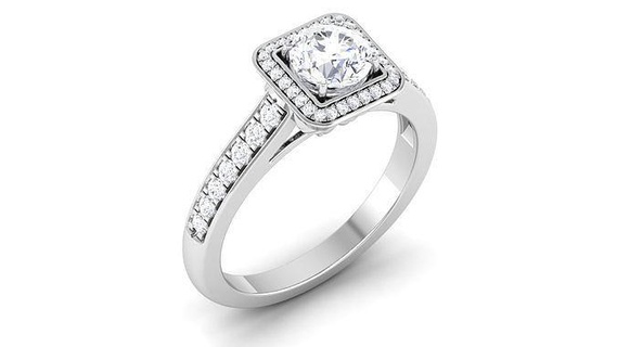 solitario ring18 anillo modelo profesional joyería trozo joya stl plata anillos 3d print model - Mito3D
