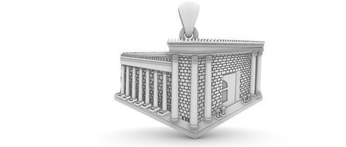 Salomone tempio pendente salomon simbolo anel squillare stampabile gioielleria anelli Templo davi david stella ciondoli 3d print model - Mito3D