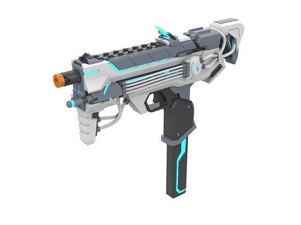 sombra blaster cyberspace - overwatch commercial stl printable toy craft diy gun cannon cosplay video game machine skin pistol smg games toys 3d print model - Mito3D