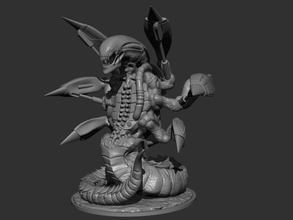 etwas predator 3d Modell Charakter Kunst Skulptur Figur aggression alien Feind fantasy Gefahr statue monster Skulpturen 3d print model - Mito3D