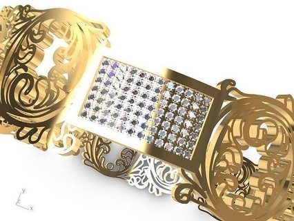 canção natureza diamante pulseira stl verificado jóias joalheria imprimível anel moda prototipagem 3d cafajeste Projeto designer declaração jali fio turco enfeite pingentes 3d print model - Mito3D