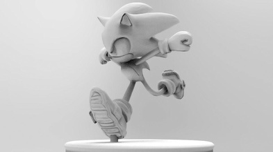 sônica ouriço 3d imprimível figura modelo fracasso jogos brinquedos 3d print model - Mito3D
