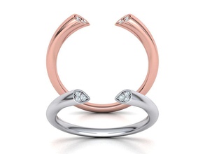 Sofía apilable diamante banda anillo 3dmodel joyería joya apilar anillos delicado Moda Boda bandas amor mujer Estados Unidos 3d print model - Mito3D