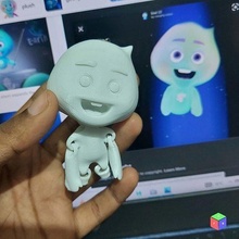 soul 22 toy keyring 3d printing stl obj resin cute flexible earth model lovable stress relief playing joints baby soul22 games toys 3d print model - Mito3D