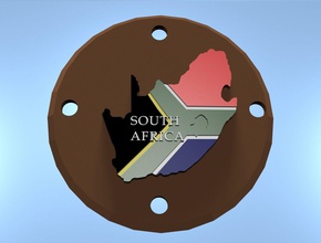 Süd Afrika Karte Flagge Geographie Botswana Namibia Lesotho Mozambique Kunst 3d print model - Mito3D