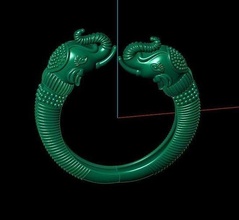 south model elephants ring rhino matrix illustration symbol desktop design art science jewelry rings 3d print model - Mito3D