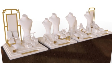 sova anzeige schmuck gold diamant manipuliert silber juwel druckbar mannequin modell armbänder ohrringe halskette stand ring büste mode 3d print model - Mito3D