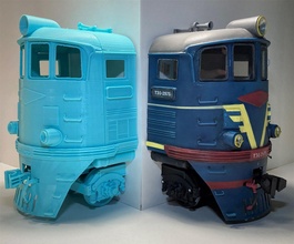 soviético diesel locomotora te3 pared decoración unión soviética entrenar ferrocarril mira trainhead cabeza cabina conductor pasatiempo bricolaje diy 3d print model - Mito3D