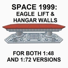 space 1999 eagle lift display base hangar walls landing pad mpc diorama sixteen12 moonbase alpha hobby diy 3d print model - Mito3D