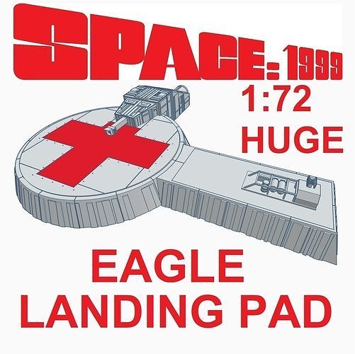 space 1999 landing pad spaceship moonbase alpha scifi eagle transporter hobby diy 3D print model - Mito3D