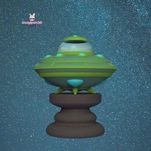 espaço xadrez ufo torre desenho animado miniaturas escultura decorativo fofa Toque borda Diversão jogos brinquedos scifi estrangeiro peça 3d print model - Mito3D