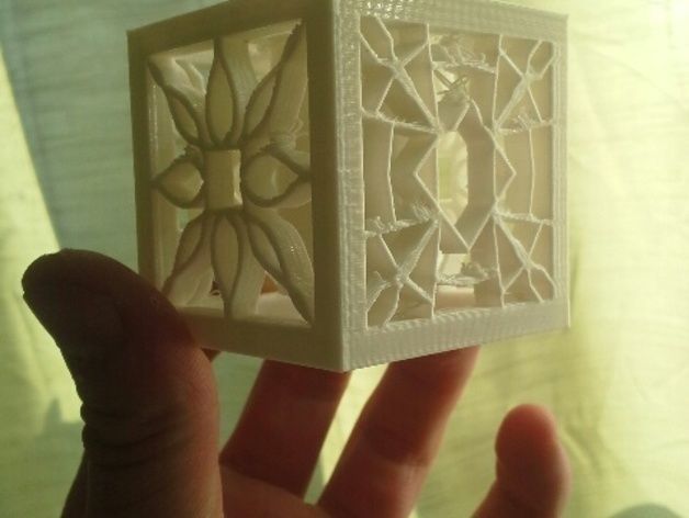 spazio cubo decorazione arte base candela penna titolare supporto sculture 3D print model - Mito3D