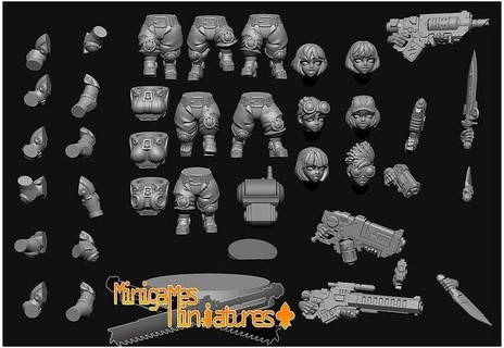 space dwarf anime figurines wh wh40k warhammer marine sister battle sob eldar tau necron ork squats games toys board 3d print model - Mito3D