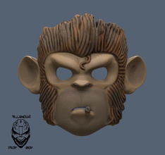 space monkey pogo mask gta grand theft auto games toys 3d print model - Mito3D