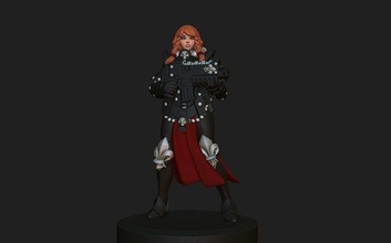 space nun anime heads warhammer 40k spacemarine dawnofwar printable statue wargame battle female print knight portrait armor miniatures figurines sister of games toys board 3d print model - Mito3D