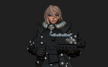 space nuns anime heads warhammer 40k spacemarine dawnofwar wargame miniatures figurines sister games toys board of battle bits 3d print model - Mito3D