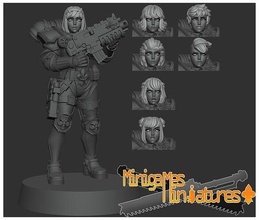space nuns anime heads set wh40k warhammer wh sob sister of battle marine tau games toys board 3d print model - Mito3D