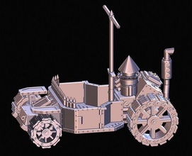 espacio ork carro batalla xenos vehículo guerra martillo 40k camión waagh temor mork pícaro comerciante miniaturas ciencia fi 3d print model - Mito3D