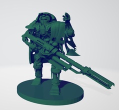 space robot sniper squad zombie 40k warhammer sci fi miniature necron camouflage tabletop games toys game accessories 3d print model - Mito3D
