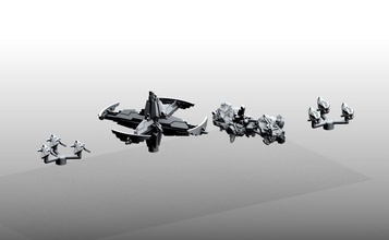 stazione spaziale - colonia interceptor sqd comandante della flotta exp giochi-giocattoli astronave scifi drone sci fi tutta la spinta asteroide in miniatura space fighter spazio navicella giochi i giocattoli consiglio da tavolo 3d print model - Mito3D