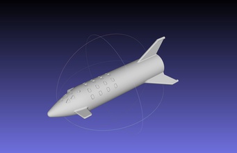 space x bfr starship film canister rocket printable toy games-toys spaceflight spacecraft falcon raptor reusable spaceship mars 3d printing bottle educational games toys other 3d print model - Mito3D