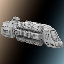 spaceship freighter miniature wargaming transporter space scenery terrain obstacles armada wing star wars battlefleet gothic starship games toys game accessories 3d print model - Mito3D
