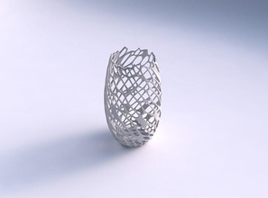 ampio vaso rotto twisted biologica del reticolo 3 casa spaziose il di cracking organico arredamento 3d print model - Mito3D