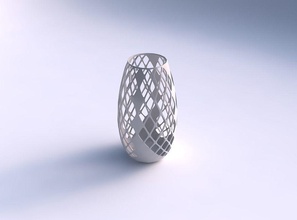 espaçoso vaso diagonal rede treliça 3 casa decoração 3d print model - Mito3D