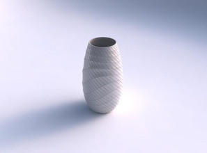 spacious vase distorted twisted grid plates house decor 3d print model - Mito3D