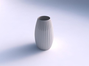 spacious vase extruded vertical lines house decor 3d print model - Mito3D