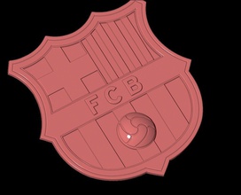 Spanien Barcelonas Fußball-3d-logo Kunst spainfootballteam bacelonateam bacelonafc bacelonalogo bacelonafootballclub bacelonafoot3d Zeichen logos Anzeichen 3d print model - Mito3D