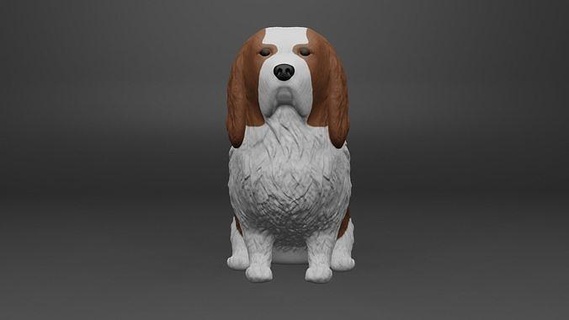 épagneul chien 3d modèle animal compagnie animaux personnage art impression 3dprint figurine chiot Jeux jouets 3d print model - Mito3D